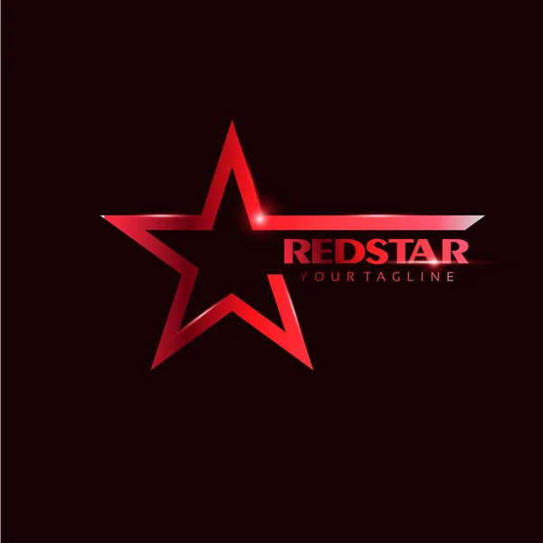 Logo bintang merah - Stok Vektor