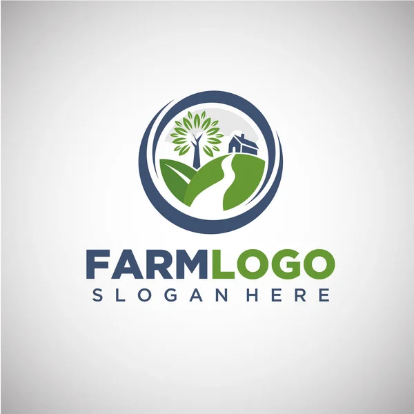 Modèle de logo de ferme — Image vectorielle