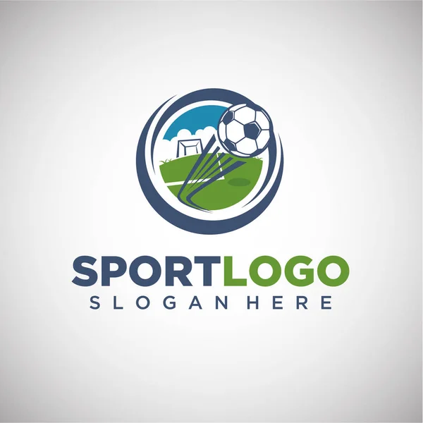 Plantilla de logotipo de fútbol deportivo — Vector de stock