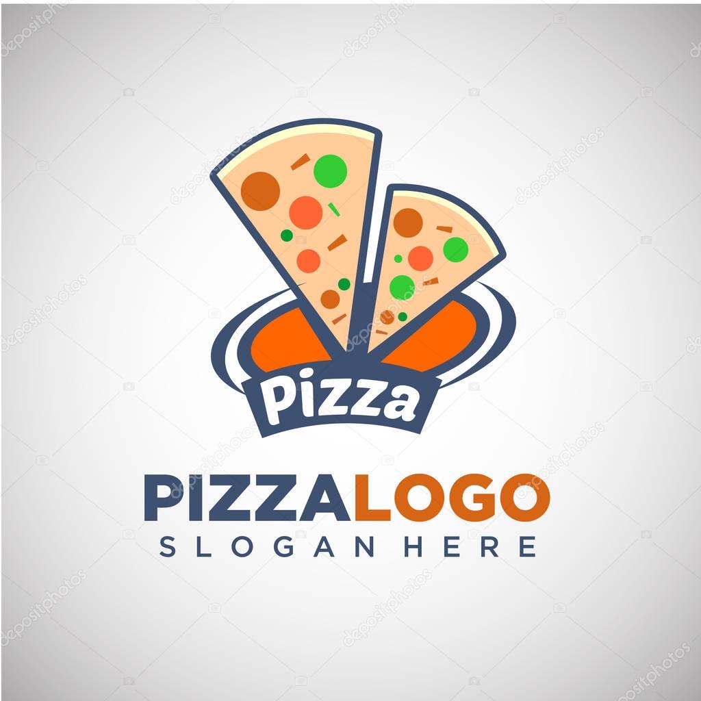 Pizza Logo Template With Slices Of Pizza Illustration Vector Illustration Premium Vector In Adobe Illustrator Ai Ai Format Encapsulated Postscript Eps Eps Format