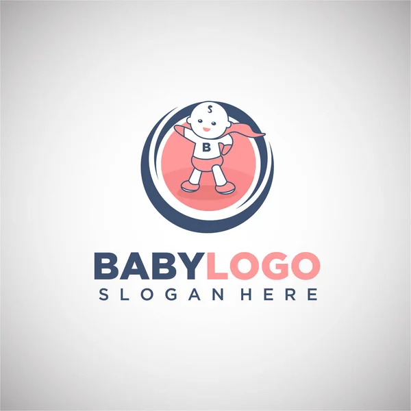 Baby Logo In Circle Shape — Stock Vector