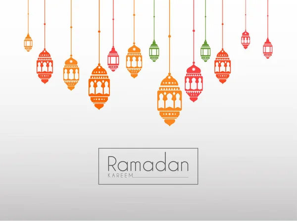 Ramadan-Laternen als Grußkarte — Stockvektor