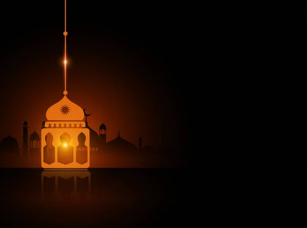 Ramadhan kareem orange Licht — Stockvektor