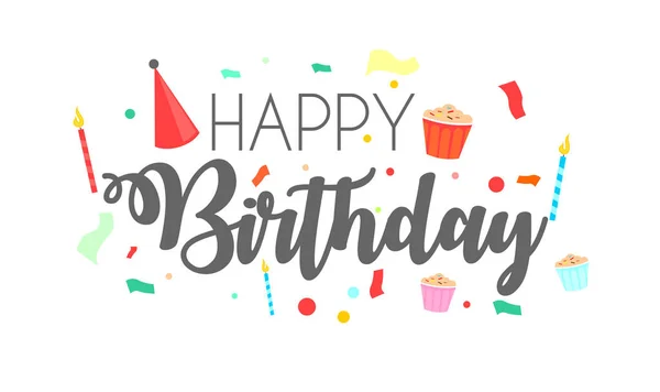 Happy Birthday Greeting Card — Stock Vector