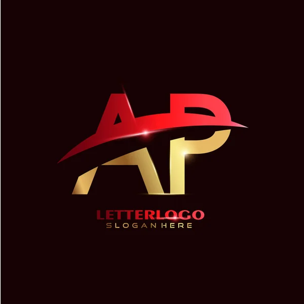 Logo de la carta gráfica AP — Vector de stock