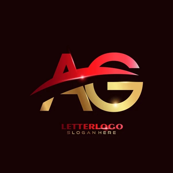 AG grafika dopis logo — Stockový vektor