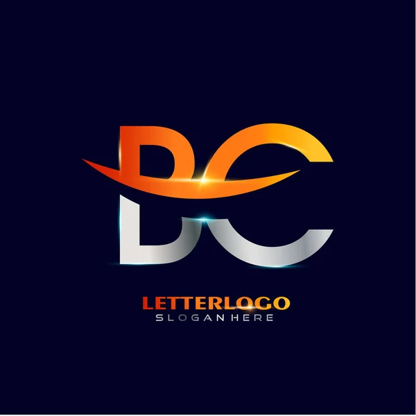 BC graficzny list logo — Wektor stockowy