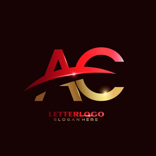 AC graficzny list logo — Wektor stockowy