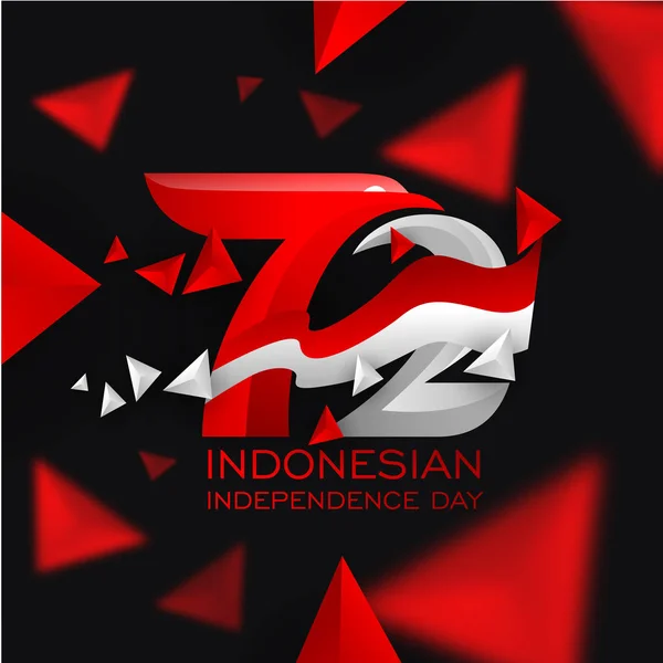 인도네시아 독립의 날 로고 템플릿 — 스톡 벡터