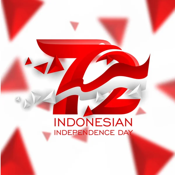인도네시아 독립의 날 로고 템플릿 — 스톡 벡터