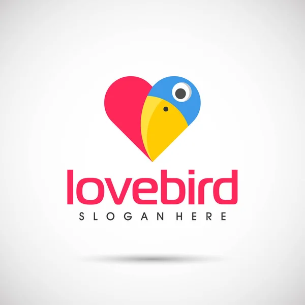 Modelo do logotipo do pássaro do amor —  Vetores de Stock