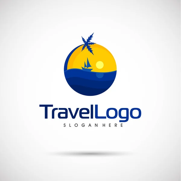 Szablon logo podróży — Wektor stockowy