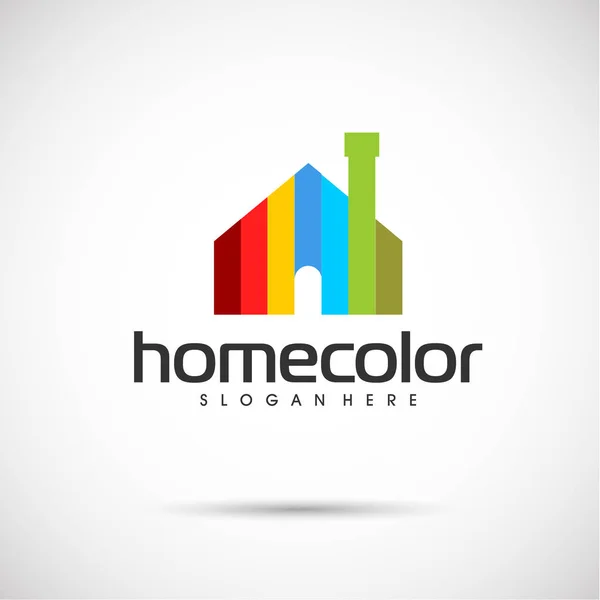 Homecolor logó sablon — Stock Vector