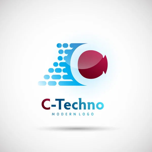 C-Techno logotyp mall — Stock vektor