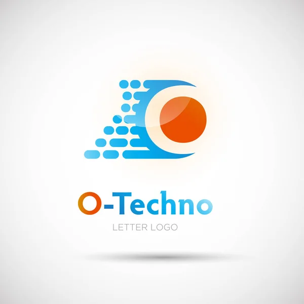 O-Techno logo template — Stock Vector