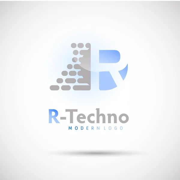 Plantilla de logotipo de R-Techno — Archivo Imágenes Vectoriales