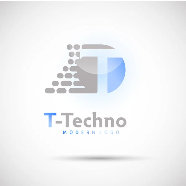 Modèle de logo T-Techno — Image vectorielle