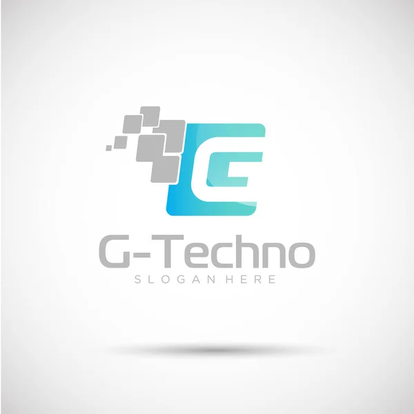 Plantilla de logotipo de G-Techno — Vector de stock