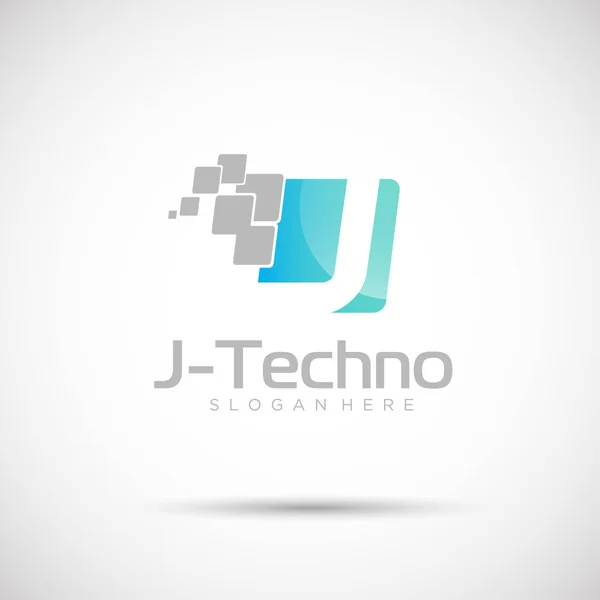 J-Techno logo šablona — Stockový vektor