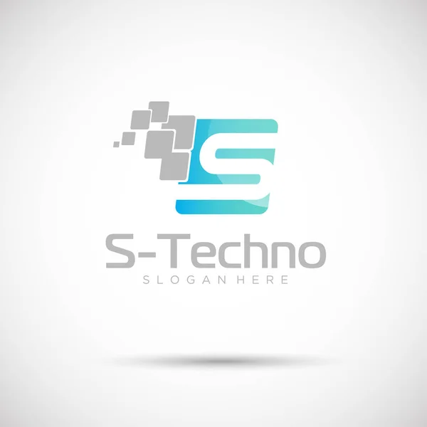 Plantilla de logotipo S-Techno — Vector de stock