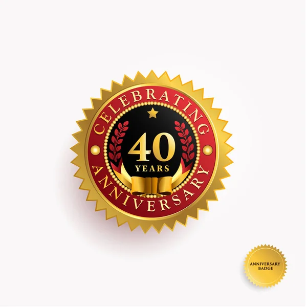 Logo anniversario 40 anni — Vettoriale Stock