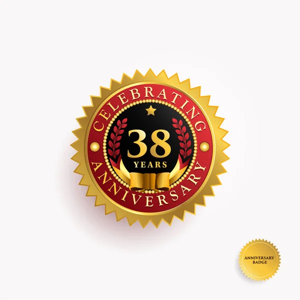 38 Ans logo anniversaire — Image vectorielle