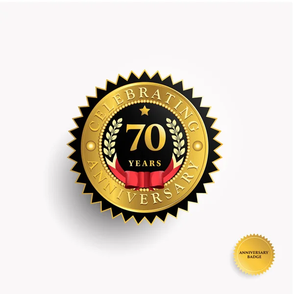 70 anos logotipo aniversário — Vetor de Stock
