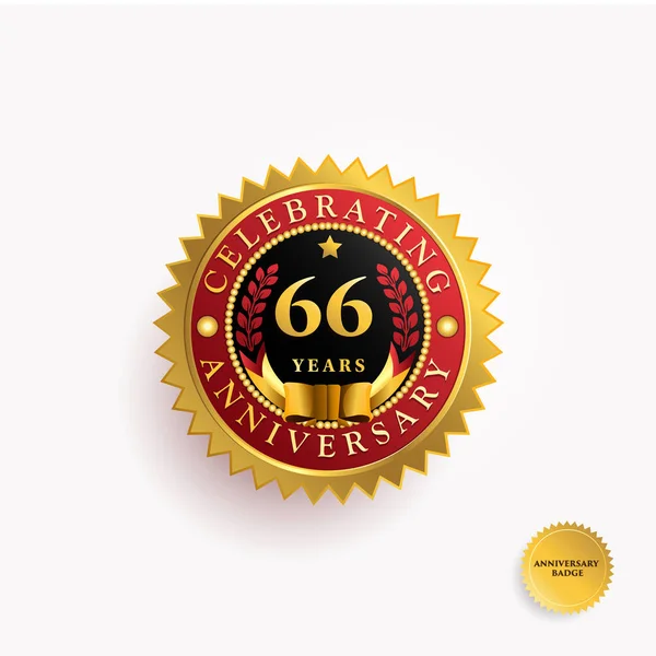 Логотип 66 лет — стоковый вектор