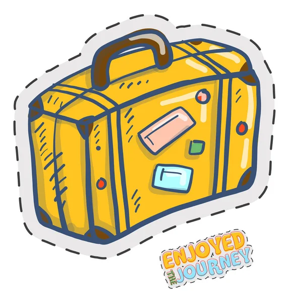 Cute Travel Case Doodle — Stock vektor