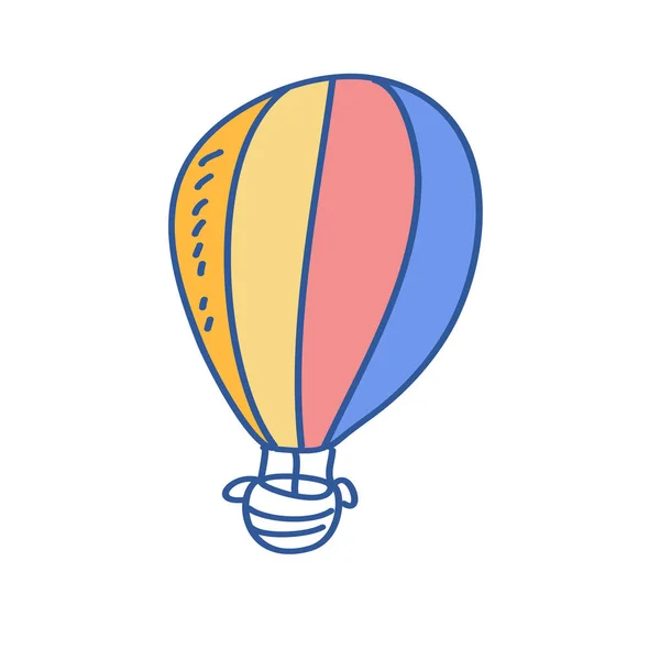 Bunte Luftballon-Doodle-Illustration — Stockvektor