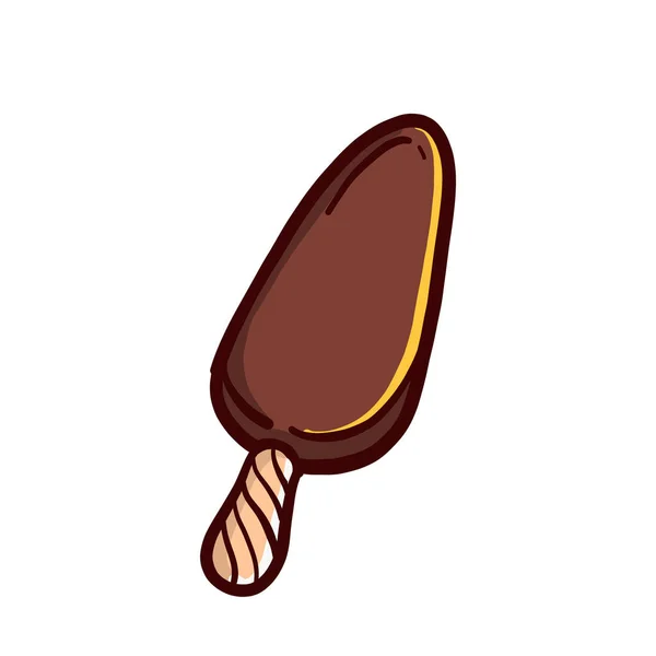 Helado a mano — Vector de stock