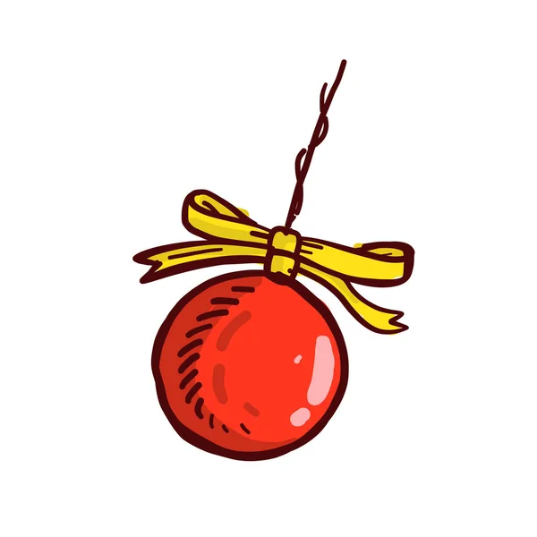 Boże Narodzenie żarówka Doodle wektor — Wektor stockowy