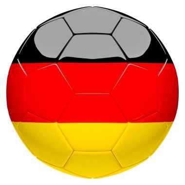 Futbol Futbol Almanya ile bayrak 3d render