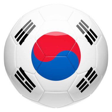 Kuzey Kore Futbol futbol bayrak 3d render