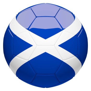 Bayrak 3d render İskoçya Futbol futbol topu