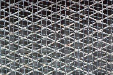 Eski paslı metal ızgara desen, metalik kafes,