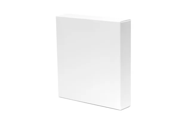 Белая коробка или коробка белого пакета бумаги изолированы на белой backgroun — стоковое фото