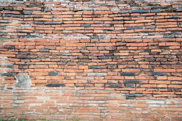 古代古い赤レンガ グランジ壁フラグメント背景、テクスチャ, — ストック写真