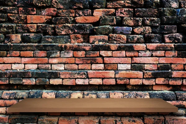 고 대 오래 된 붉은 벽돌 그런 지 벽 조각 배경, 텍스처 — 스톡 사진