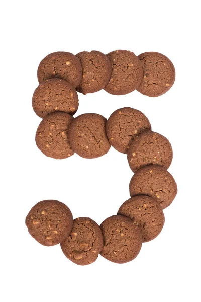 Шоколадне горіхове печиво кеш'ю у формі копання — стокове фото