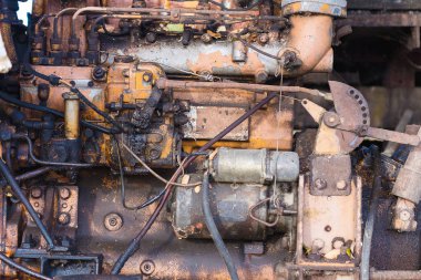 Vintage motor araba sistemi. Eski dizel motor ağır tr bölüm