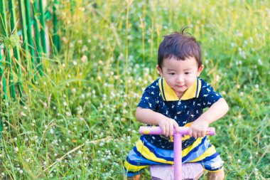 Asyalı Çocuk Bahçesi tahterevalli tahtaya sürme.