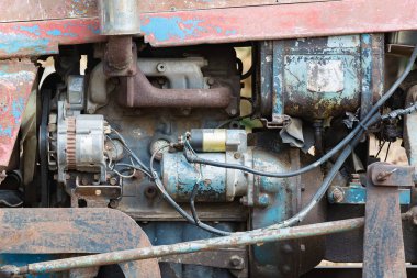 Vintage motor araba sistemi. Eski dizel motor ağır tr bölüm