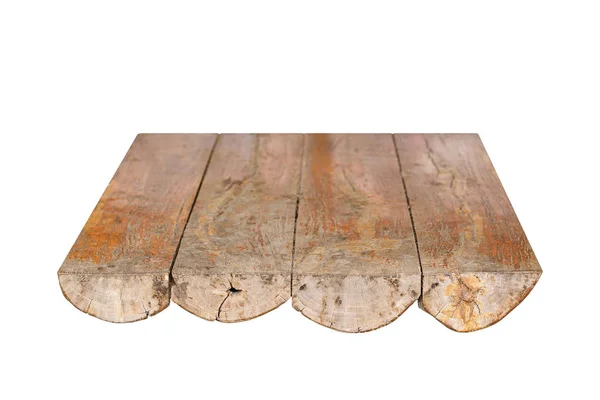 Wood table top isolated on white background. — Stock Photo, Image