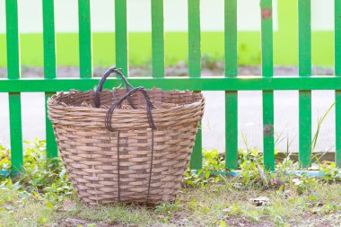 Çöp, çöp kovası çim fi dokuma bambu yapılmış örgü