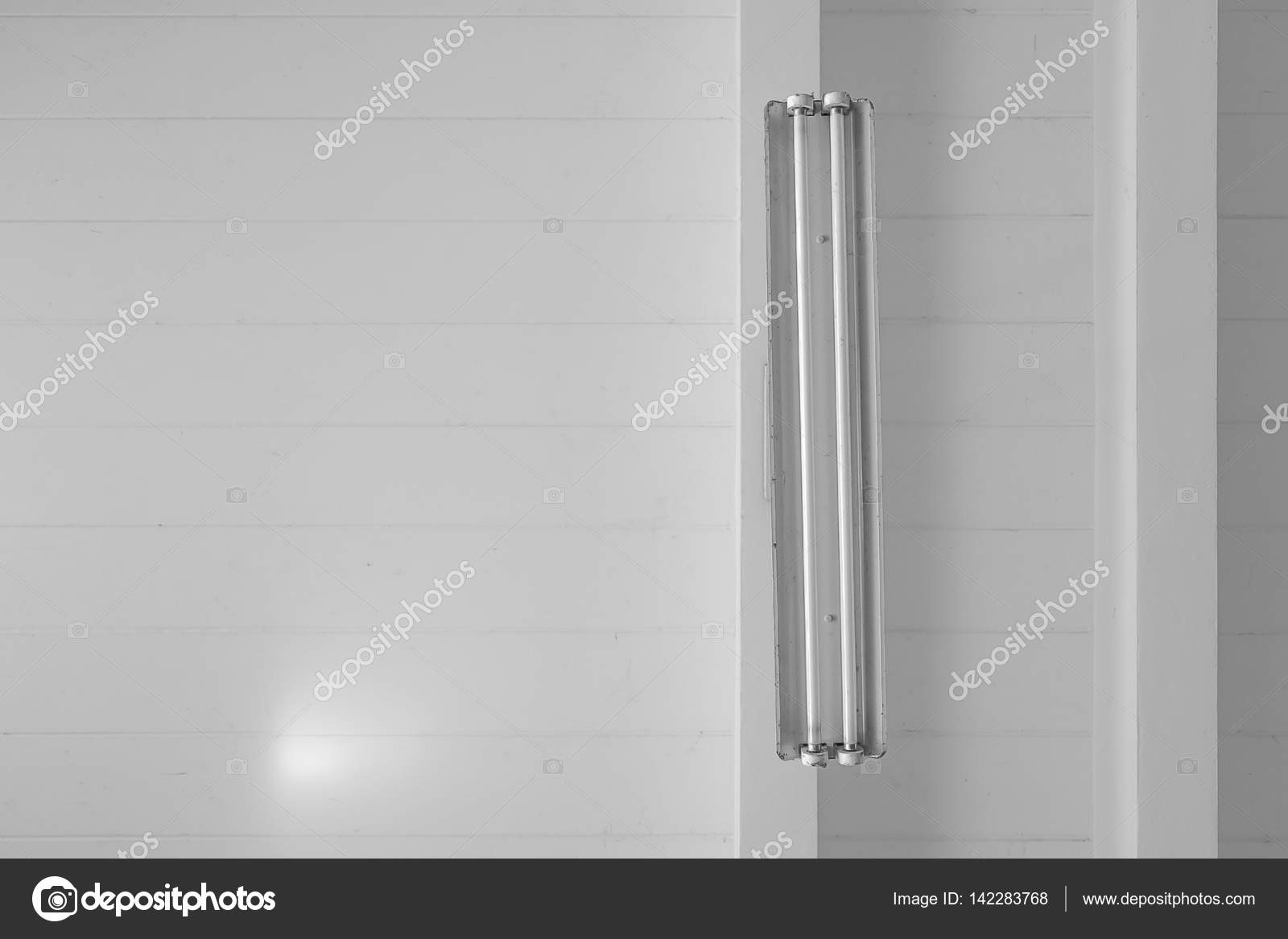 Fluorescent Lamp Hang On White Ceiling Concrete Stock Photo Fluorescent Lamp Hang On White Ceiling Concrete Stock Photo