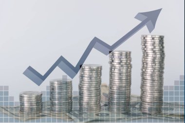 Grafik ve Finans ve busin Coin satırlarının çift pozlama