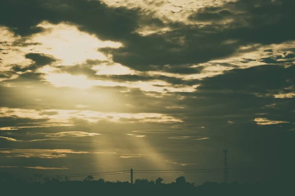 Silhouette, Antenna of cellular and communication system tower w