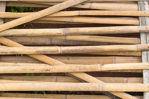 Bambu staket vägg bakgrund och textur. — Stockfoto