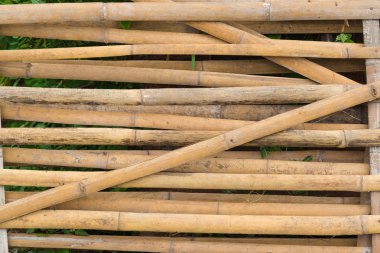 Bambu çit duvar arka plan ve doku.